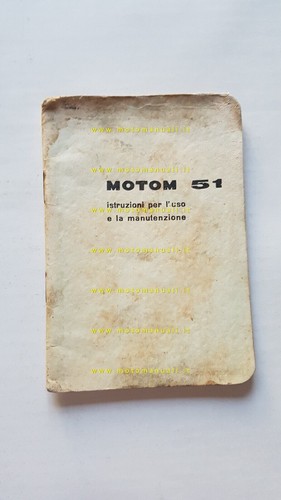 Motom 1957 manuale - 1957, uso
